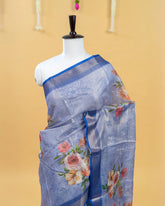 SC3162 - Tissue Saree With Embroidery All Over